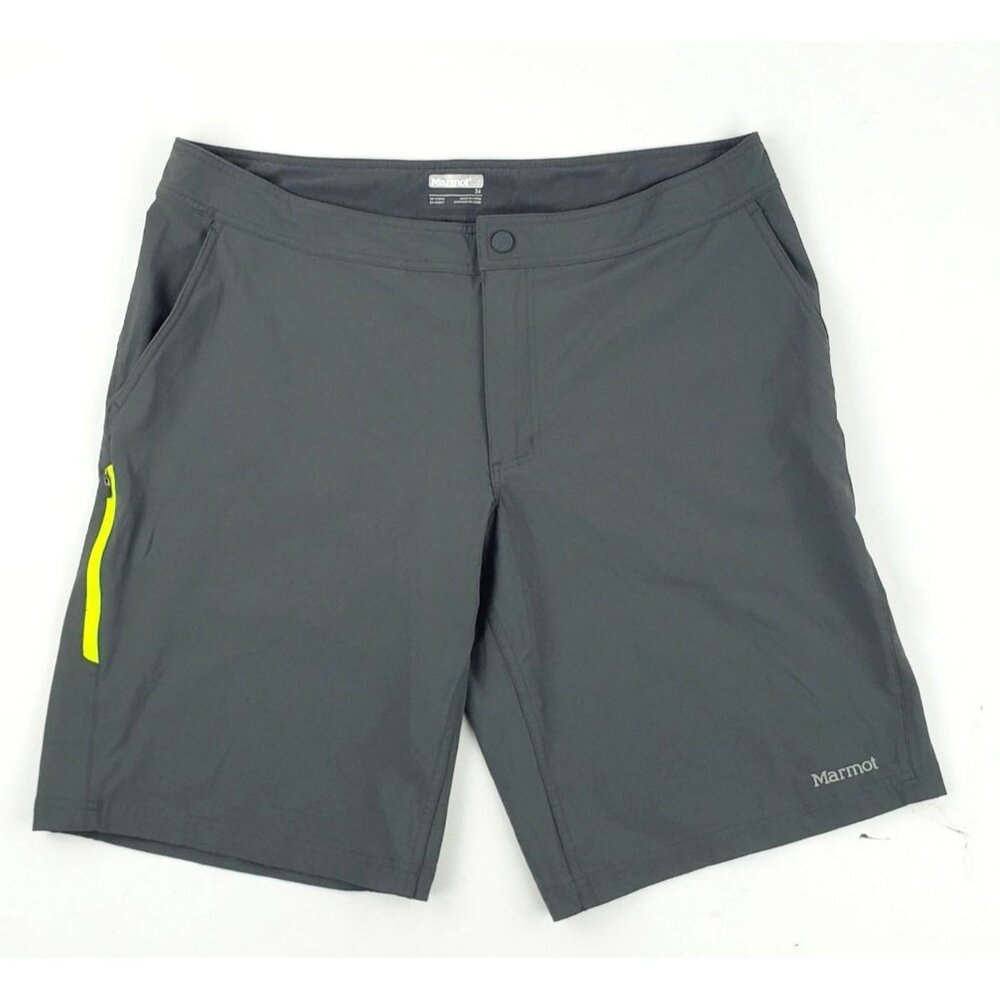Marmot Men Hiking Shorts Stretch Nylon Gray Cargo Tag Says 36 Measures 38 NWOT